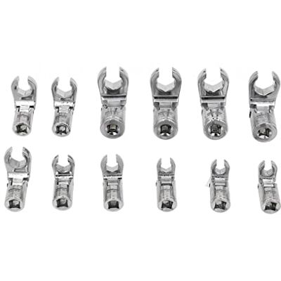 OC-PRO TETES DE CLES A Fourche ARTICULEES A TUYAUTER Crowfoot 12 Pieces OC-PRO TETES DE CLES A Fourche ARTICULEES A TUYAUTER Crowfoot 12 Pieces