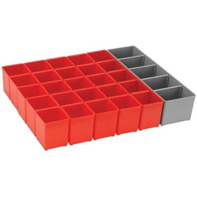 Bosch ORG72-RED Kit de rangement pour i-BOXX72, partie du système de transport mobile Click and Go, 30 pièces, bleu/rouge Bosch ORG72-RED Kit de rangement pour i-BOXX72, partie du système de transport mobile Click and Go, 30 pièces, bleu/rouge