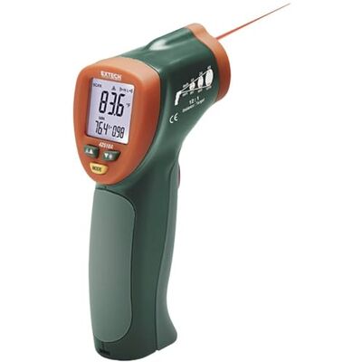 EXTECH 42510A Mini Thermomètre IR, -58 à 1200F, Large Plage IR sans contact, -50 à 650°C, résolution 0,1deg, alarme Hi/Lo, maintien données, arrêt auto, support EXTECH 42510A Mini Thermomètre IR, -58 à 1200F, Large Plage IR sans contact, -50 à 650°C, résolution 0,1deg, alarme Hi/Lo, maintien données, arrêt auto, support