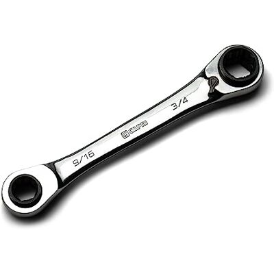 Capri Tools Clé à cliquet réversible 4 en 1 à 120 dents, 9/16, 5/8, 11/16, 3/4 pouces, SAE Capri Tools Clé à cliquet réversible 4 en 1 à 120 dents, 9/16, 5/8, 11/16, 3/4 pouces, SAE