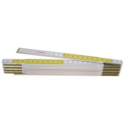 Metrica 23162 Mètre à double pliant Blanc/Jaune Metrica 23162 Mètre à double pliant Blanc/Jaune
