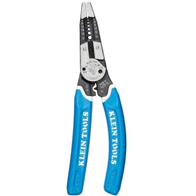 KLEIN TOOLS K12065CR Pince à dénuder/Cutter/Pince à sertir pour Couper, dénuder, Sertir, Torsion (8-18 AWG Solide, 10-20 AWG Toronné) KLEIN TOOLS K12065CR Pince à dénuder/Cutter/Pince à sertir pour Couper, dénuder, Sertir, Torsion (8-18 AWG Solide, 10-20 AWG Toronné)