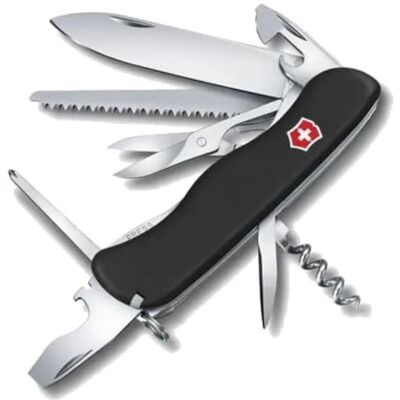 Victorinox Couteau Suisse Outrider, 14 Fonctions, Outil Multifonction avec Lame Blocable, Ouvre-Boîtes, Tournevis 3 mm, Tire-Bouchon, Noir Victorinox Couteau Suisse Outrider, 14 Fonctions, Outil Multifonction avec Lame Blocable, Ouvre-Boîtes, Tournevis 3 mm, Tire-Bouchon, Noir