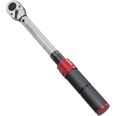 CCLIFE Clé dynamométrique 1/4" 1-25 Nm Signal de clic pour vélo et moto Signal de clic audible et sensible, réglage facile de l'échelle et plage de 1 à 25 Nm pour vélo, moto, atelier et bricolage CCLIFE Clé dynamométrique 1/4" 1-25 Nm Signal de clic pour vélo et moto Signal de clic audible et sensible, réglage facile de l'échelle et plage de 1 à 25 Nm pour vélo, moto, atelier et bricolage