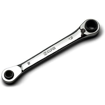 Capri Tools Clé à cliquet réversible 4 en 1 à 120 dents, 8, 10, 12, 13 mm, métriques Capri Tools Clé à cliquet réversible 4 en 1 à 120 dents, 8, 10, 12, 13 mm, métriques