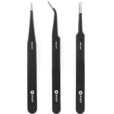 iFixit Precision Tweezers Set set de mécanique de précision avec 3 pinces de précision pour réparer les appareils électroniques iFixit Precision Tweezers Set set de mécanique de précision avec 3 pinces de précision pour réparer les appareils électroniques