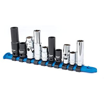 Titan Lot de 10 douilles 1/4" et 3/8" Dr. 10 mm (68660) Titan Lot de 10 douilles 1/4" et 3/8" Dr. 10 mm (68660)