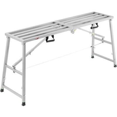 VEVOR Plateforme de travail, hauteur réglable à 4 vitesses, escabeau pliable en alliage d'acier, plate-forme d'échafaudage portable, capacité de charge de 362,9 kg, pieds en caoutchouc antidérapants, VEVOR Plateforme de travail, hauteur réglable à 4 vitesses, escabeau pliable en alliage d'acier, plate-forme d'échafaudage portable, capacité de charge de 362,9 kg, pieds en caoutchouc antidérapants,