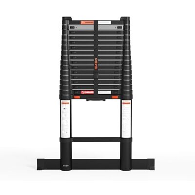 RMBO Échelle télescopique de 5,1 m, système de fermeture douce, charge maximale de 150 kg, certifiée EN 131.6, idéale comme échelle et échelle pliable pour des applications polyvalentes RMBO Échelle télescopique de 5,1 m, système de fermeture douce, charge maximale de 150 kg, certifiée EN 131.6, idéale comme échelle et échelle pliable pour des applications polyvalentes