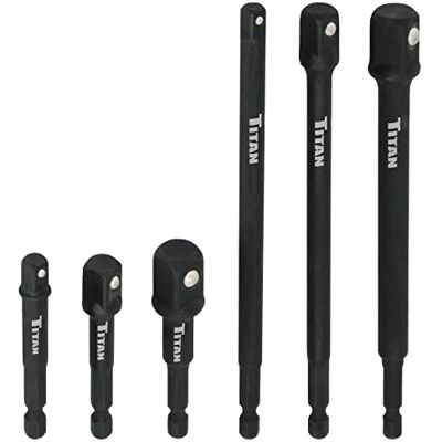 Titan 12087 Lot de 6 adaptateurs de douille Titan 12087 Lot de 6 adaptateurs de douille