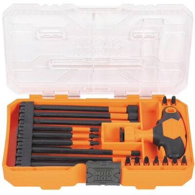 KLEIN TOOLS Proflex 33804 Lot de 23 poignées en T à cliquet interchangeables avec zone de torsion, porte-embout magnétique, SAE, métrique, Torx KLEIN TOOLS Proflex 33804 Lot de 23 poignées en T à cliquet interchangeables avec zone de torsion, porte-embout magnétique, SAE, métrique, Torx