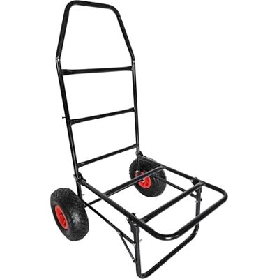 Relaxdays Chariot pliable, HxLxP 102 x 50 x 37 cm, transport pneus gonflables, jusqu'à 80 kg, acier, noir Relaxdays Chariot pliable, HxLxP 102 x 50 x 37 cm, transport pneus gonflables, jusqu'à 80 kg, acier, noir
