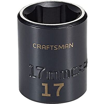 Craftsman Douille à choc, peu profonde, métrique, entraînement 3/8", 17 mm (CMMT15845) Craftsman Douille à choc, peu profonde, métrique, entraînement 3/8", 17 mm (CMMT15845)