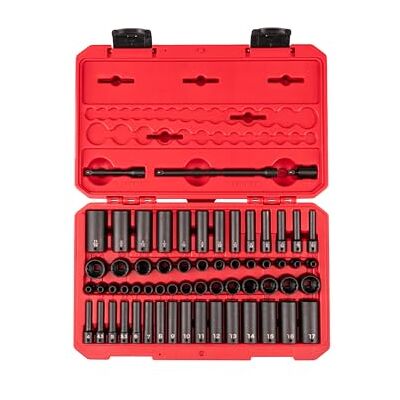 TEKTON Jeu de douilles à choc 1/4" 12 pans avec étui, 61 pièces (5/32-11/16", 4-17 mm) SID90406 TEKTON Jeu de douilles à choc 1/4" 12 pans avec étui, 61 pièces (5/32-11/16", 4-17 mm) SID90406