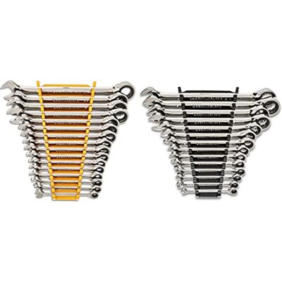 GEARWRENCH Lot de 30 clés à cliquet 12 points SAE/métriques (1/4-1", 8-24 mm) avec porte-clés 86702 GEARWRENCH Lot de 30 clés à cliquet 12 points SAE/métriques (1/4-1", 8-24 mm) avec porte-clés 86702