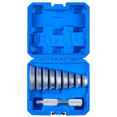 VEVOR Kit de presse à roulement, 10 pièces, ensemble de tournevis de course et de joint de roulement avec 9 bagues et arbre de poignée, ensemble d'outils de tournevis de douille, kit d'outils VEVOR Kit de presse à roulement, 10 pièces, ensemble de tournevis de course et de joint de roulement avec 9 bagues et arbre de poignée, ensemble d'outils de tournevis de douille, kit d'outils