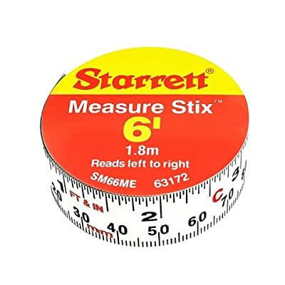 Starrett Mètre à ruban Stix 1,8 m SM66ME en acier de précision impériale et métrique 19 mm Bande longue durée pour la lecture de gauche à droite Starrett Mètre à ruban Stix 1,8 m SM66ME en acier de précision impériale et métrique 19 mm Bande longue durée pour la lecture de gauche à droite