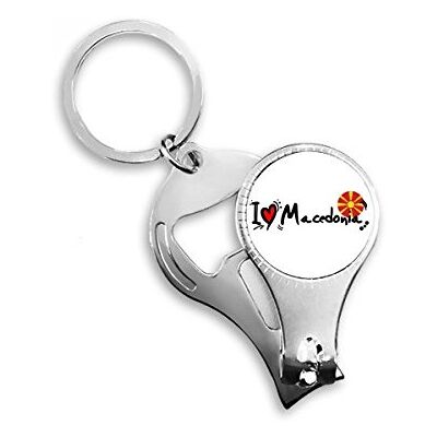 DIYthinker BeatChong J'aime Illustration Macédoine Mot Drapeau Coeur d'amour Porte-clés Anneau Toe Nail Clipper Cutter Tool Kit Scissor ouvre-Bouteille Cadeau DIYthinker BeatChong J'aime Illustration Macédoine Mot Drapeau Coeur d'amour Porte-clés Anneau Toe Nail Clipper Cutter Tool Kit Scissor ouvre-Bouteille Cadeau
