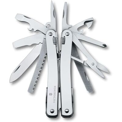 Victorinox Outil Multifonction Swiss Tool Spirit X, 24 Fonctions, Outil Multifonction avec Lame Blocable et Pince à Bec, y c. Étui-Ceinture Nylon, Argent Victorinox Outil Multifonction Swiss Tool Spirit X, 24 Fonctions, Outil Multifonction avec Lame Blocable et Pince à Bec, y c. Étui-Ceinture Nylon, Argent