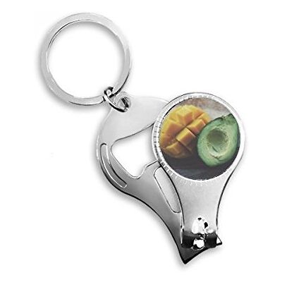BeatChong Fruits tropicaux d'Avocat Mangue Tableau Porte-clés Bague Coupe-ongles Cutter Ciseaux Outil Kit Décapsuleur Cadeau BeatChong Fruits tropicaux d'Avocat Mangue Tableau Porte-clés Bague Coupe-ongles Cutter Ciseaux Outil Kit Décapsuleur Cadeau