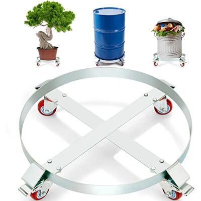 VEVOR Porte-Fût 250 L Chariot à Baril Capacité de Charge 454 kg Plateau Roulant avec 4 Roulettes Pivotantes Cadre Acier Socle Rouleur Outil pour Manutention Fûts Tambours Bidons Huile Entrepôts Usines VEVOR Porte-Fût 250 L Chariot à Baril Capacité de Charge 454 kg Plateau Roulant avec 4 Roulettes Pivotantes Cadre Acier Socle Rouleur Outil pour Manutention Fûts Tambours Bidons Huile Entrepôts Usines