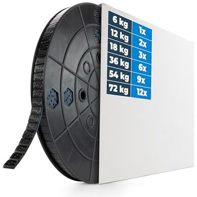 HASKYY 6KG Rouleau de lestage adhésif en Zinc Noir, Poids en Acier, Barrette adhésive avec Rebord détachable, 1 200 x 5 g HASKYY 6KG Rouleau de lestage adhésif en Zinc Noir, Poids en Acier, Barrette adhésive avec Rebord détachable, 1 200 x 5 g