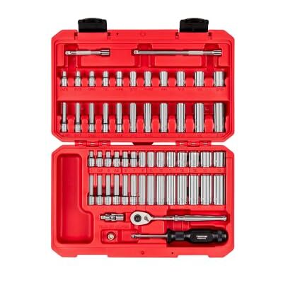 TEKTON Jeu de douilles et cliquet 1/4", 56 pièces (5/32-9/16", 4-15 mm) SKT05304 TEKTON Jeu de douilles et cliquet 1/4", 56 pièces (5/32-9/16", 4-15 mm) SKT05304