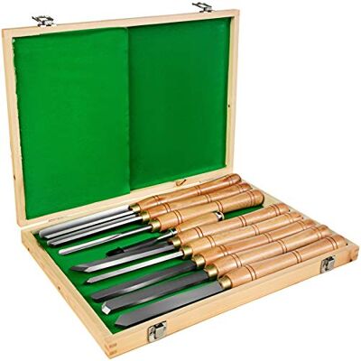 VEVOR Ciseaux à Bois 8 PCS Outils de Gravure à Bois avec Lames en Acier Rapide, Boîtier Facile à Stocker et à Transporter, Prise en Main Confortable, Design Compact, pour Sculpture, Graver à la Main VEVOR Ciseaux à Bois 8 PCS Outils de Gravure à Bois avec Lames en Acier Rapide, Boîtier Facile à Stocker et à Transporter, Prise en Main Confortable, Design Compact, pour Sculpture, Graver à la Main
