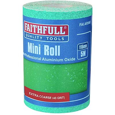 Faithfull AR540G Rouleau de papier de verre abrasif Alumine 115mm x 5m 40g Vert (Import Grande Bretagne) Faithfull AR540G Rouleau de papier de verre abrasif Alumine 115mm x 5m 40g Vert (Import Grande Bretagne)