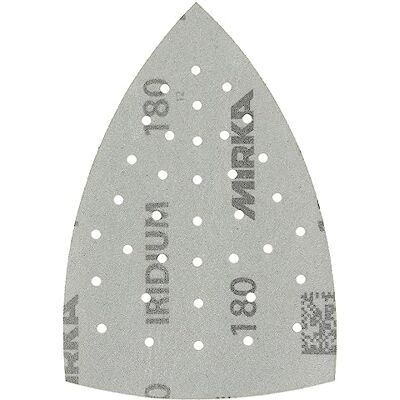 Mirka papier abrasif triangle Iridium 100x152mm grain 180 10 pcs Ponçage efficace peinture mastic apprêt bois acier minéraux plastique 36 trous autoagrippant grain 180 10 pièces Mirka papier abrasif triangle Iridium 100x152mm grain 180 10 pcs Ponçage efficace peinture mastic apprêt bois acier minéraux plastique 36 trous autoagrippant grain 180 10 pièces