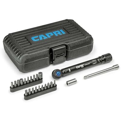 Capri Tools Jeu de mini clés dynamométriques entraînement de 6,35 mm 3,39-15,92 Nm Capri Tools Jeu de mini clés dynamométriques entraînement de 6,35 mm 3,39-15,92 Nm