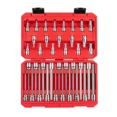TEKTON Jeu de douilles hexagonales 3/8", 38 pièces (1/8-3/8", 3-10 mm) SHB91316 TEKTON Jeu de douilles hexagonales 3/8", 38 pièces (1/8-3/8", 3-10 mm) SHB91316