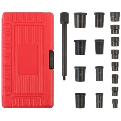 WilTec Coffret de Centreur universel d'Embrayage Set de 17 pièces 8 adaptateurs 14,2-24,2 mm, 8 avec palier pilote 10,8-20 mm, arbre de centrage 145 mm Outil de centrage Garage WilTec Coffret de Centreur universel d'Embrayage Set de 17 pièces 8 adaptateurs 14,2-24,2 mm, 8 avec palier pilote 10,8-20 mm, arbre de centrage 145 mm Outil de centrage Garage