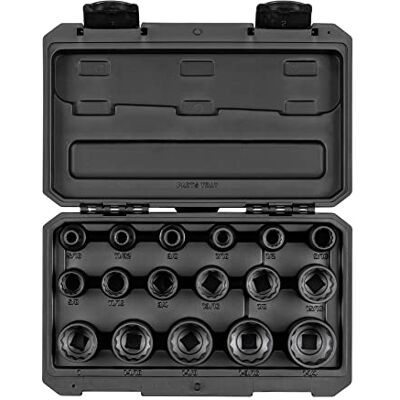 TEKTON Jeu de douilles à choc 12 pans 1/2", 17 pièces (5/16-1-1/4") SID92336 TEKTON Jeu de douilles à choc 12 pans 1/2", 17 pièces (5/16-1-1/4") SID92336
