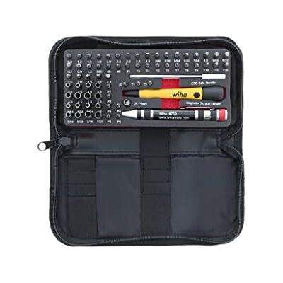 Wiha 75971 Lot de 68 clés à cliquet et microembouts ESD Safe Master Wiha 75971 Lot de 68 clés à cliquet et microembouts ESD Safe Master