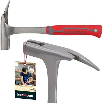 KOTARBAU ® Marteau de couvreur 1000 g avec support magnétique en acier forgé robuste pour enlever les ongles Amortissement des vibrations ergonomique Poignée en caoutchouc KOTARBAU ® Marteau de couvreur 1000 g avec support magnétique en acier forgé robuste pour enlever les ongles Amortissement des vibrations ergonomique Poignée en caoutchouc
