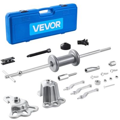 VEVOR Ensemble d'extracteurs de marteau coulissant à 9 voies, 15 pièces de retrait de roulement de moyeu de roue avant et d'essieu de roue arrière, kit d'outils d'extracteur de roulement d'essieu et VEVOR Ensemble d'extracteurs de marteau coulissant à 9 voies, 15 pièces de retrait de roulement de moyeu de roue avant et d'essieu de roue arrière, kit d'outils d'extracteur de roulement d'essieu et