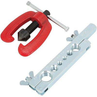 PERFORMANCE TOOL W701C Outil d'évasement de tubes en cuivre, laiton et aluminium avec levier de verrouillage et cône flottant pour tailles de 3/16 à 5/8" O.D PERFORMANCE TOOL W701C Outil d'évasement de tubes en cuivre, laiton et aluminium avec levier de verrouillage et cône flottant pour tailles de 3/16 à 5/8" O.D