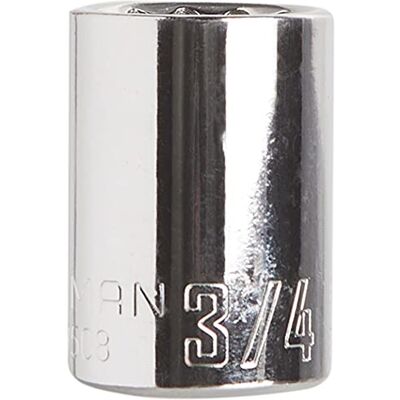 Craftsman Shallow Socket, SAE, 1/2-Inch Drive, 3/4-Inch, 12-Point (CMMT47508) Craftsman Shallow Socket, SAE, 1/2-Inch Drive, 3/4-Inch, 12-Point (CMMT47508)