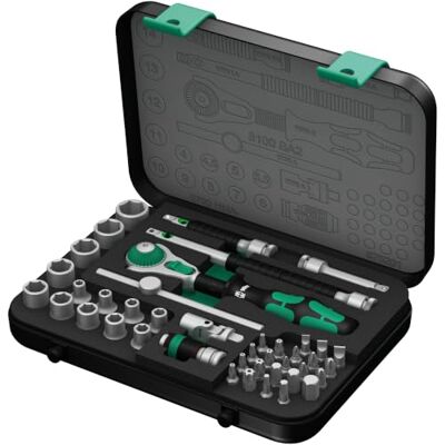 Wera 05003533001 8100 SA 2 Jeu cliquet Zyklop Speed à carré 1/4“, métrique, 42 pièces Wera 05003533001 8100 SA 2 Jeu cliquet Zyklop Speed à carré 1/4“, métrique, 42 pièces