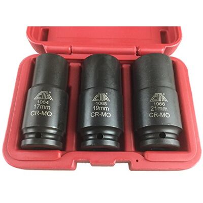 CTA Tools 1069 Lot de 3 douilles pour boulons de manivelle 17 mm/19 mm/21 mm CTA Tools 1069 Lot de 3 douilles pour boulons de manivelle 17 mm/19 mm/21 mm