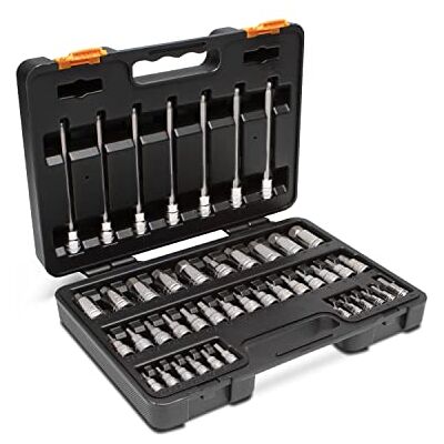 GEARWRENCH Lot de 44 douilles hexagonales SAE/métriques 1/4", 3/8", 1/2" 89086 GEARWRENCH Lot de 44 douilles hexagonales SAE/métriques 1/4", 3/8", 1/2" 89086