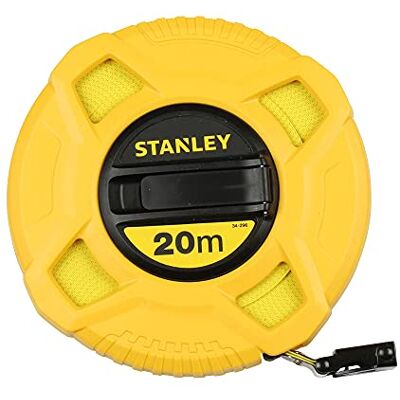 Stanley 0-34-296 mètre Ruban 20 m x 12,7 mm en Fibre de Verre 40 Brins Précision Classe III Graduation Tous les 2mm Jaune Fluo Plus Lisible Revêtement PVC Boitier ABS Antichocs Stanley 0-34-296 mètre Ruban 20 m x 12,7 mm en Fibre de Verre 40 Brins Précision Classe III Graduation Tous les 2mm Jaune Fluo Plus Lisible Revêtement PVC Boitier ABS Antichocs