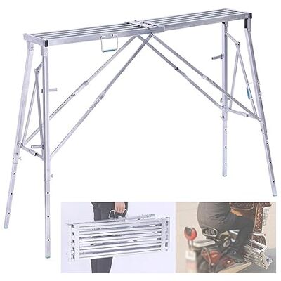 KHLMSRXJ Banc d'échafaudage multifonction réglable en longueur et en hauteur – Amélioration de la maison, lavage des véhicules, travaux d'entretien, échafaudage pliable, D KHLMSRXJ Banc d'échafaudage multifonction réglable en longueur et en hauteur – Amélioration de la maison, lavage des véhicules, travaux d'entretien, échafaudage pliable, D