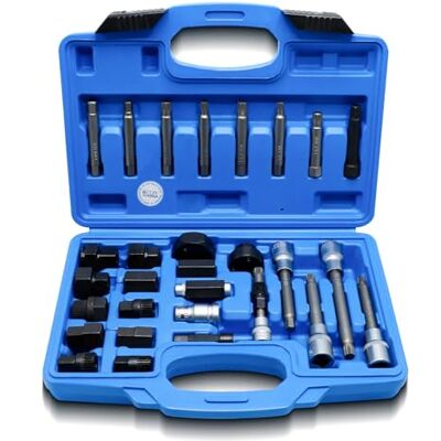 CCLIFE 29pcs Outils Alternateur Jeu de douilles à Embouts Alternateur Roue Libre d'alternateur Outil de Retrait Poulie CCLIFE 29pcs Outils Alternateur Jeu de douilles à Embouts Alternateur Roue Libre d'alternateur Outil de Retrait Poulie