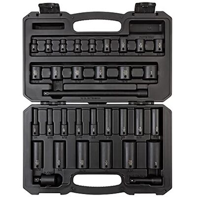 TEKTON SID91400 Lot de 33 douilles à 6 pans 3/8" (8-38 mm, 1/4-1") TEKTON SID91400 Lot de 33 douilles à 6 pans 3/8" (8-38 mm, 1/4-1")