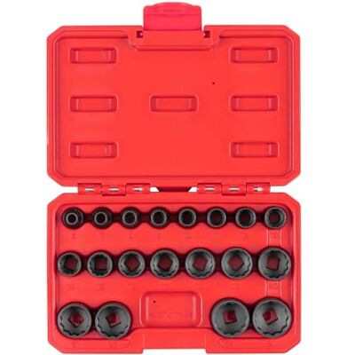 TEKTON Ensemble de douilles à choc 12 pans 3/8", 19 pièces (6-24 mm), SID91306 TEKTON Ensemble de douilles à choc 12 pans 3/8", 19 pièces (6-24 mm), SID91306