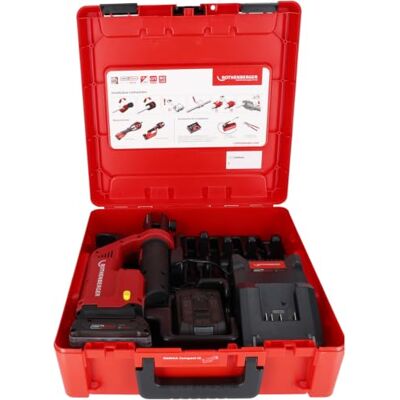Rothenberger ROMAX COMPACT III AMPShare Basic Set 1, 2 x 2 Ah Batterie UK 1000004272 Presse, presse, pince à sertir, hydraulique, électro-hydraulique, électrohydraulique, à batterie Rothenberger ROMAX COMPACT III AMPShare Basic Set 1, 2 x 2 Ah Batterie UK 1000004272 Presse, presse, pince à sertir, hydraulique, électro-hydraulique, électrohydraulique, à batterie