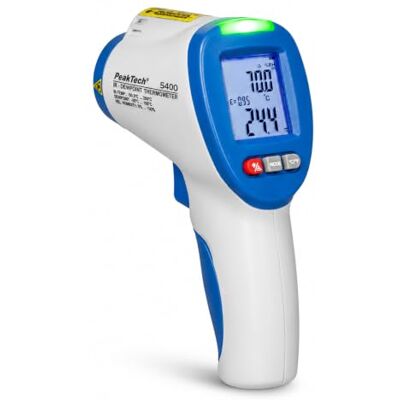 PeakTech 5400 Appareil de mesure infrarouge, thermomètre infrarouge (-50 °/260 °), thermomètre de surface, scanner de point de rosée (-30°/100°), appareil de mesure de l'environnement LED, détecteur PeakTech 5400 Appareil de mesure infrarouge, thermomètre infrarouge (-50 °/260 °), thermomètre de surface, scanner de point de rosée (-30°/100°), appareil de mesure de l'environnement LED, détecteur