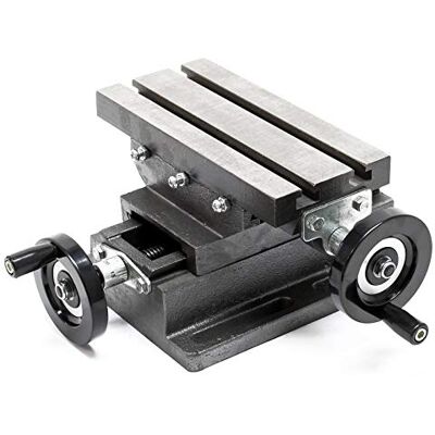 WilTec Étau à croix 2 Axes Table de fraisage Surface de perçage 170x85mm Établi Guidage queue d'aronde WilTec Étau à croix 2 Axes Table de fraisage Surface de perçage 170x85mm Établi Guidage queue d'aronde